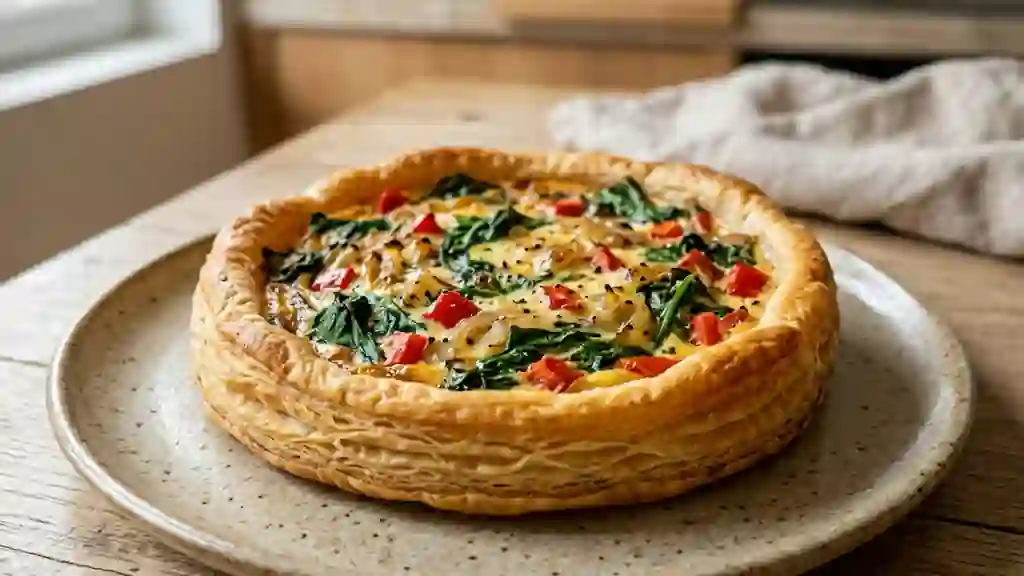 Croustillant feuilleté aux épinards et poivrons - Photo de présentation