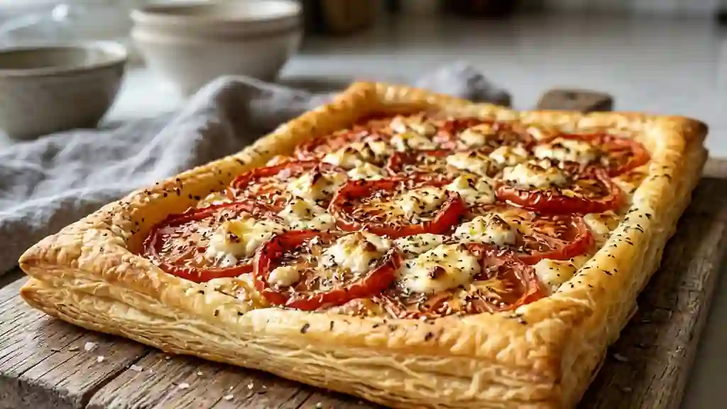 Tarte Fine Tomate, Chèvre Frais et Miel - Photo de présentation