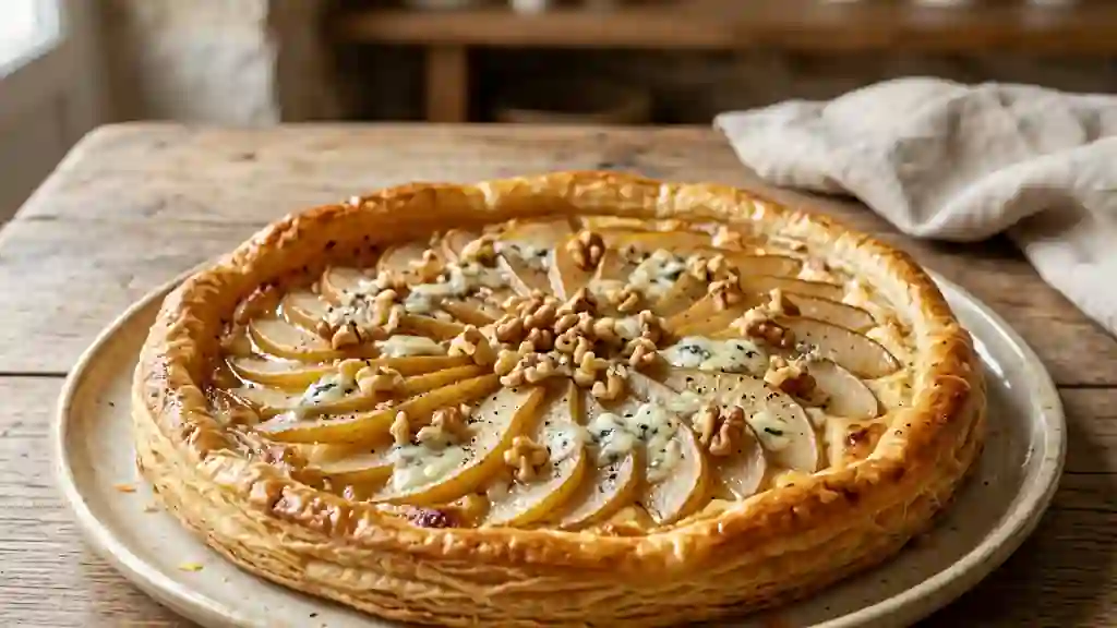 Feuilleté fondant poire et roquefort - Photo de présentation
