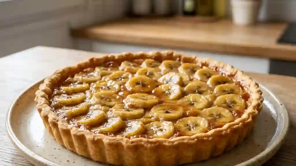 Tarte Banane Fondante au Caramel Vanillé - Photo de présentation