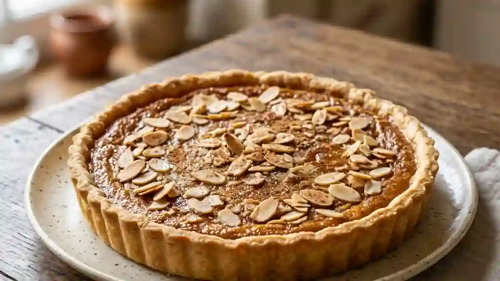 Tarte fondante citrouille et amandes grillées - Photo de présentation