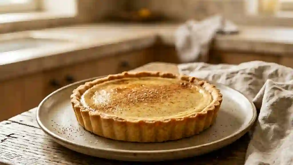 Tarte à la Crème Fondante Vanille-Cannelle - Photo de présentation