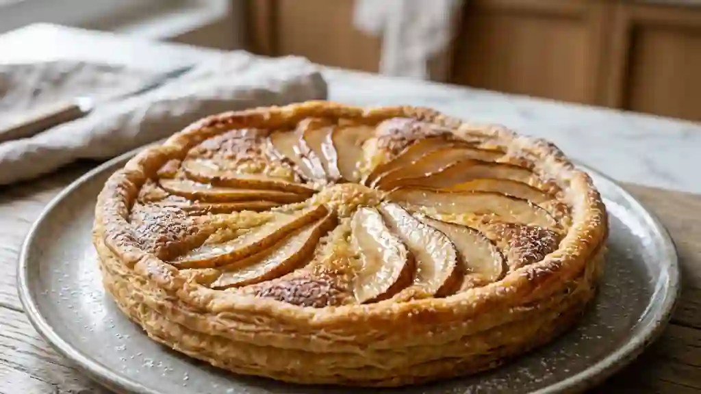 Tarte frangipane et poires fondantes - Photo de présentation