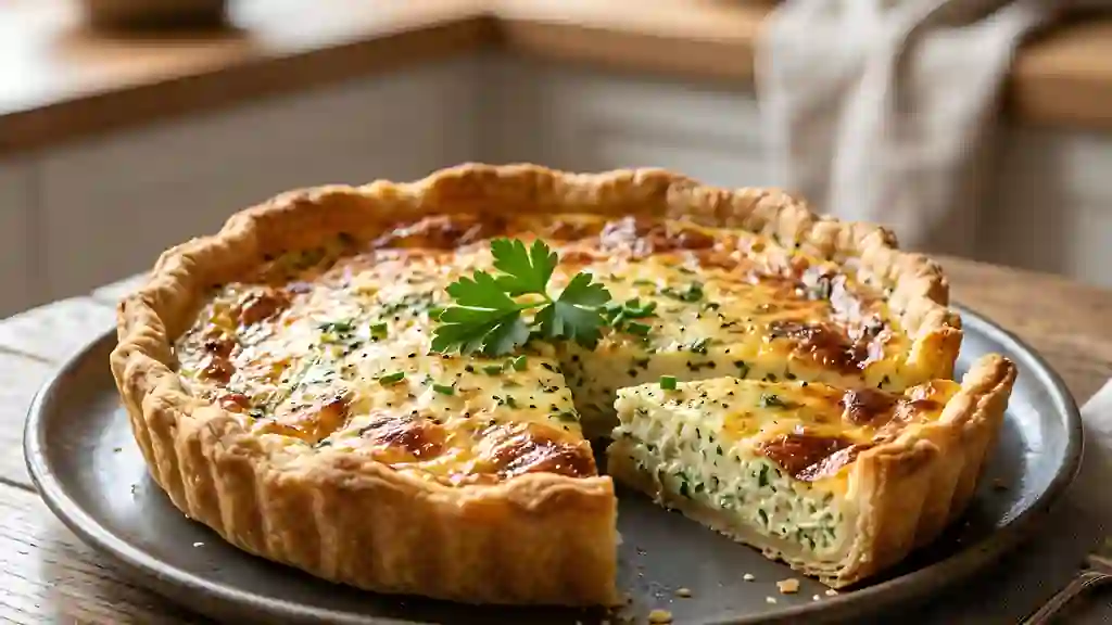 Tarte au Boursin et fines herbes - Photo de présentation