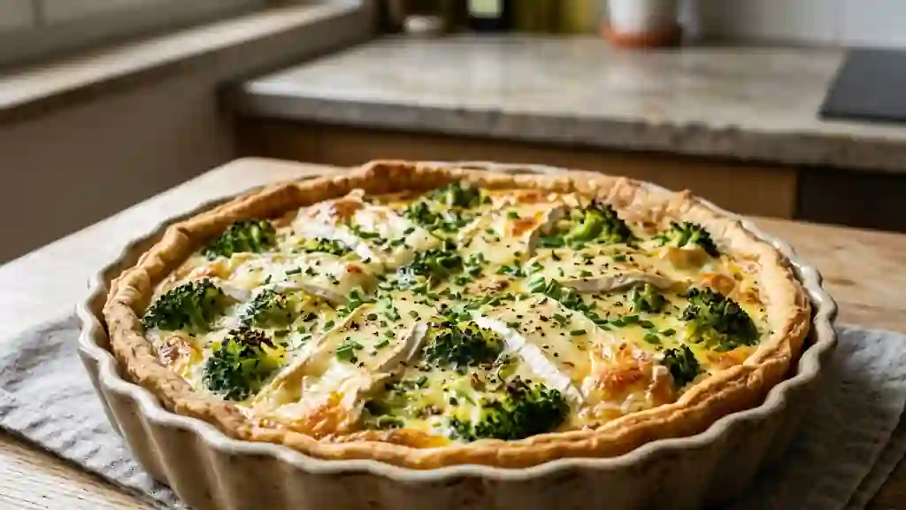 Tarte fondante au Camembert et Brocolis - Photo de présentation