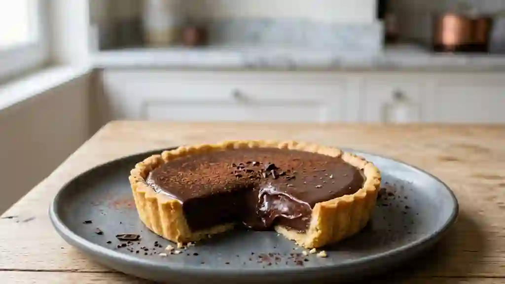 Tarte fondante chocolat noir et café intense - Photo de présentation