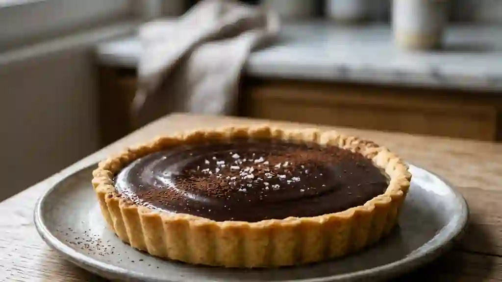 Tarte au chocolat noir intense et fondante - Photo de présentation