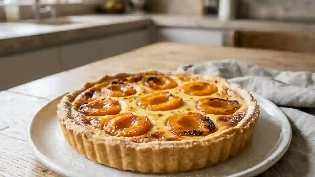 Tarte fondante abricot et fromage frais - Photo de présentation