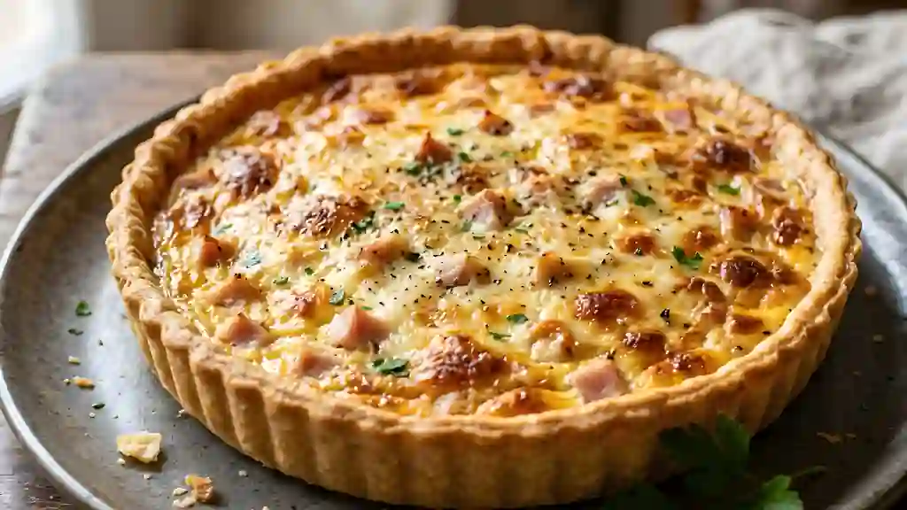 Tarte au Jambon et Fromage Gratiné - Photo de présentation