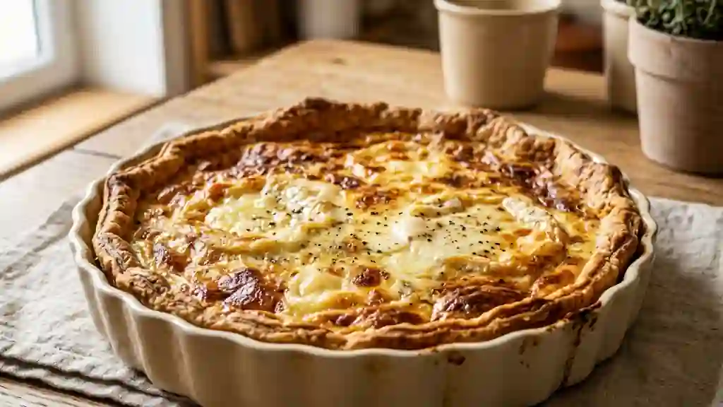 Tarte fondante au Saint-Marcellin et noix - Photo de présentation