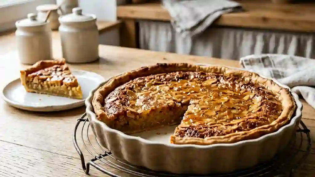 Tarte aux amandes et miel fondant - Photo de présentation