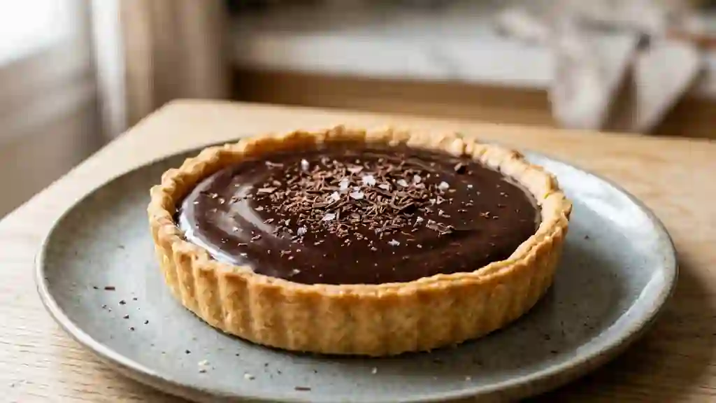 Tarte fondante aux éclats de chocolat - Photo de présentation