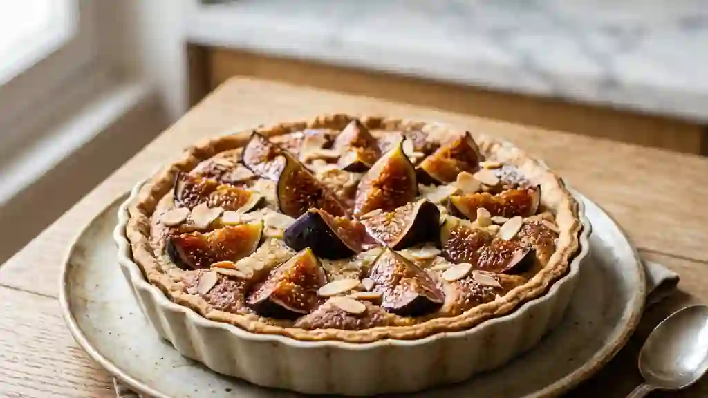 Tarte aux figues fondantes et crème d'amande - Photo de présentation