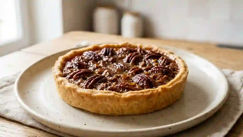 Tarte pécan fondante au sirop d'érable - Photo de présentation