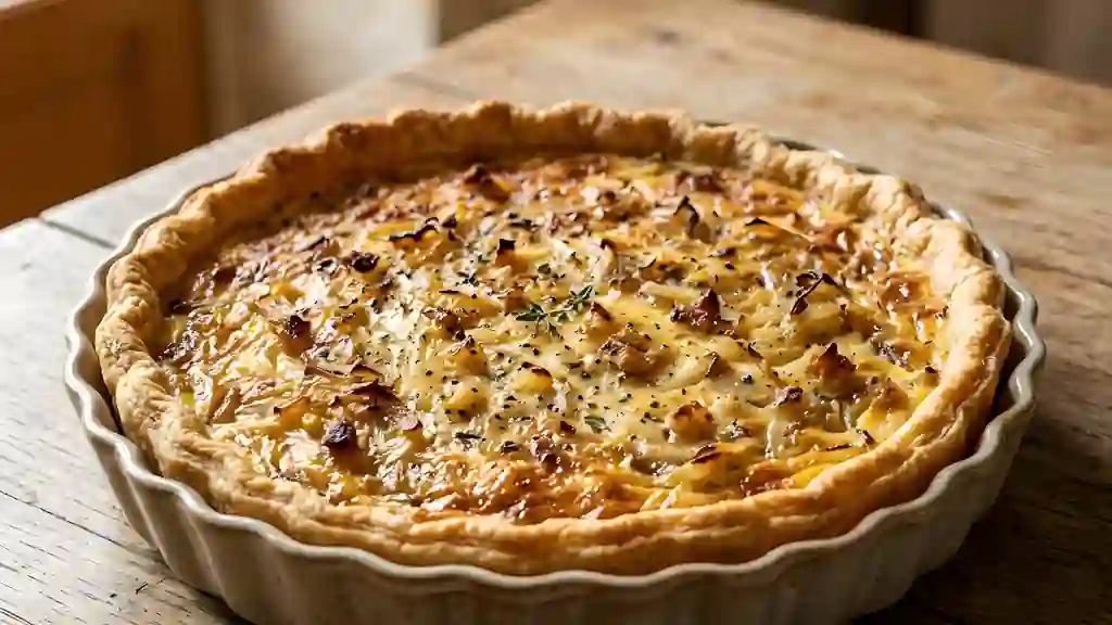 Tarte aux oignons caramélisés - Photo de présentation