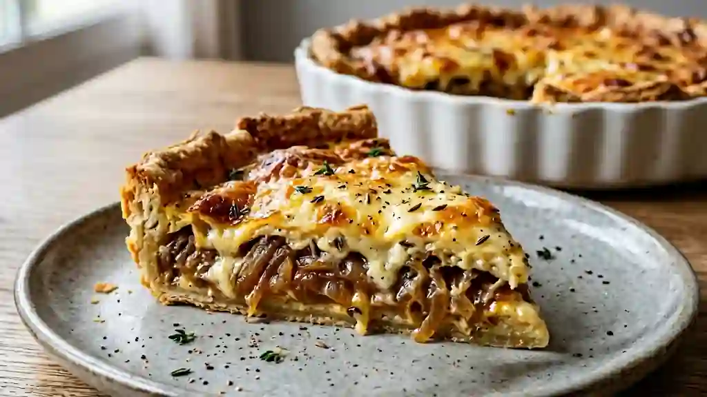 Tarte Fondante aux Oignons, Comté et Cumin - Photo de présentation