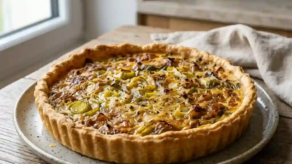 Tarte Crémeuse Poireaux et Oignons Confits - Photo de présentation