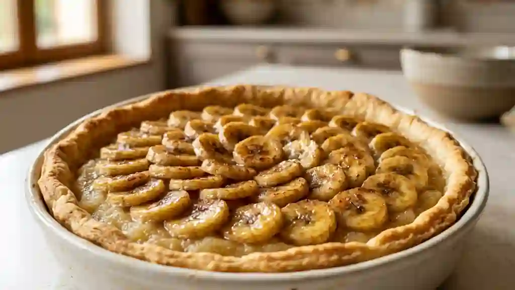 Tarte Fondante Banane, Pomme et Cannelle - Photo de présentation