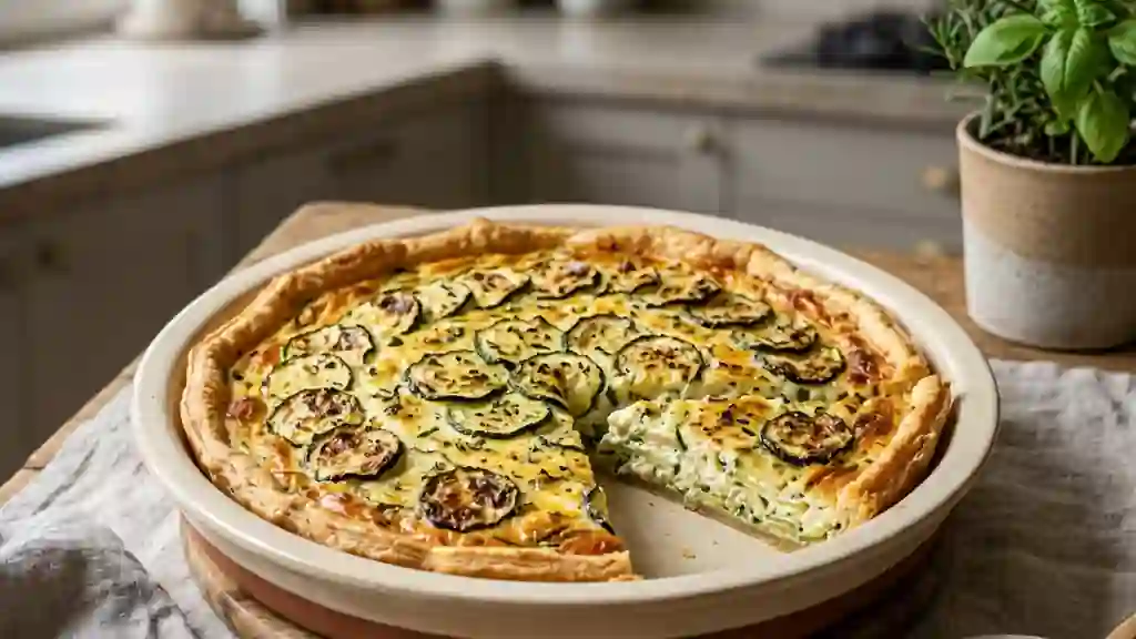 Tarte fondante courgette et ricotta - Photo de présentation