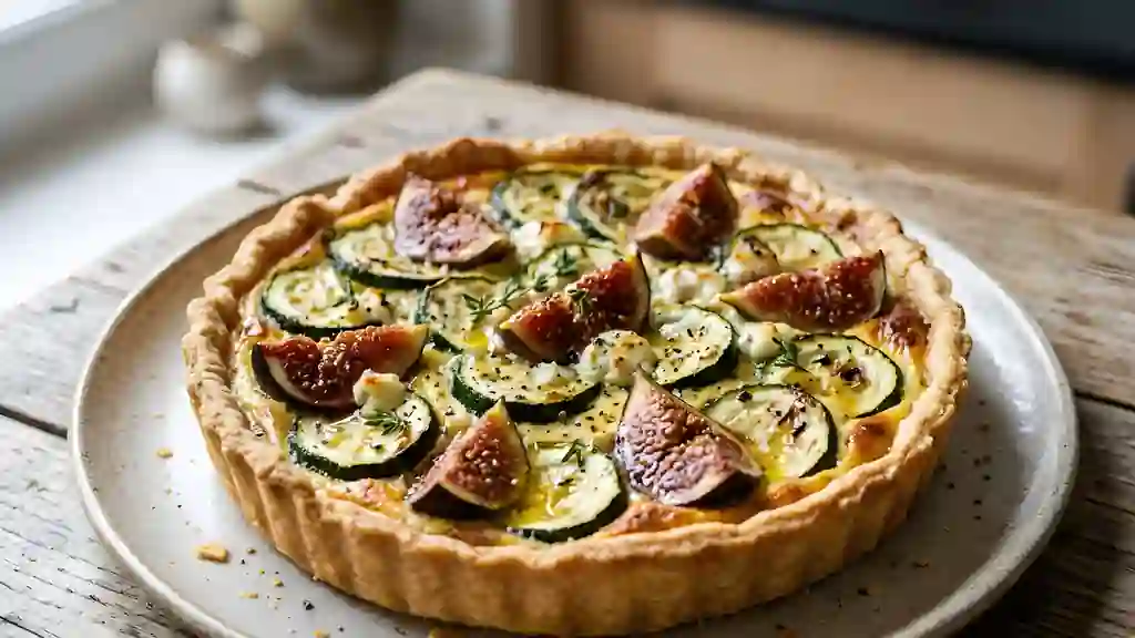Tarte courgettes, figues et chèvre - Photo de présentation