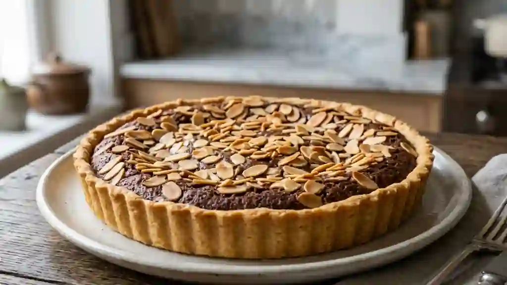 Tarte frangipane au chocolat fondant - Photo de présentation