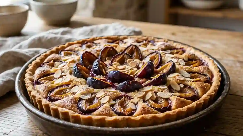 Tarte fondante quetsches et amandine - Photo de présentation