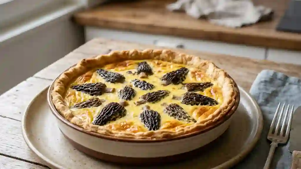 Tarte Fondante Ricotta et Morilles des Bois - Photo de présentation