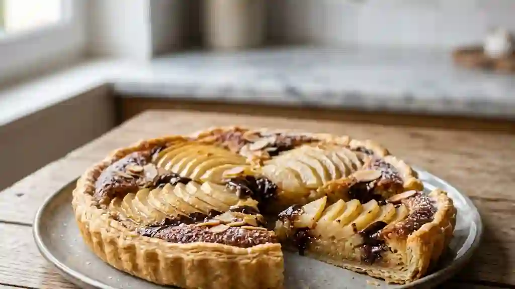 Tarte Poire Chocolat et Frangipane Fondante - Photo de présentation