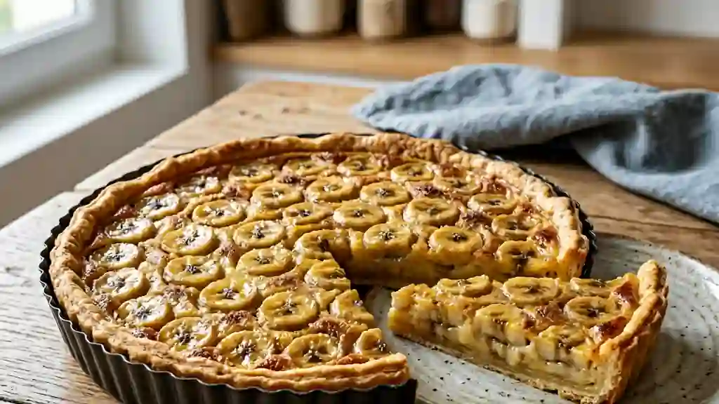Tarte Banane Flambée au Rhum Ambré - Photo de présentation