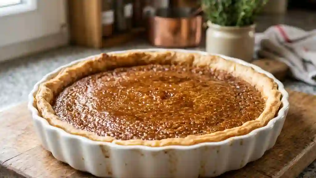 Tarte à la cassonade et bière blonde onctueuse - Photo de présentation
