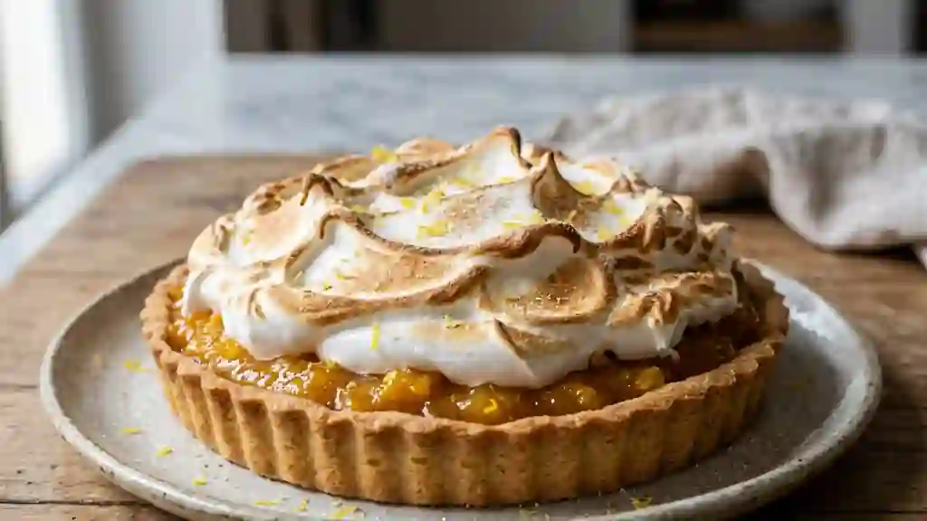 Tarte courge citronnée et meringue fondante - Photo de présentation
