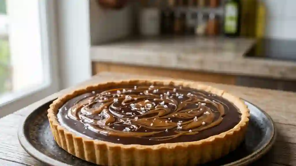 Tarte Ganache Chocolat et Caramel Fondant - Photo de présentation