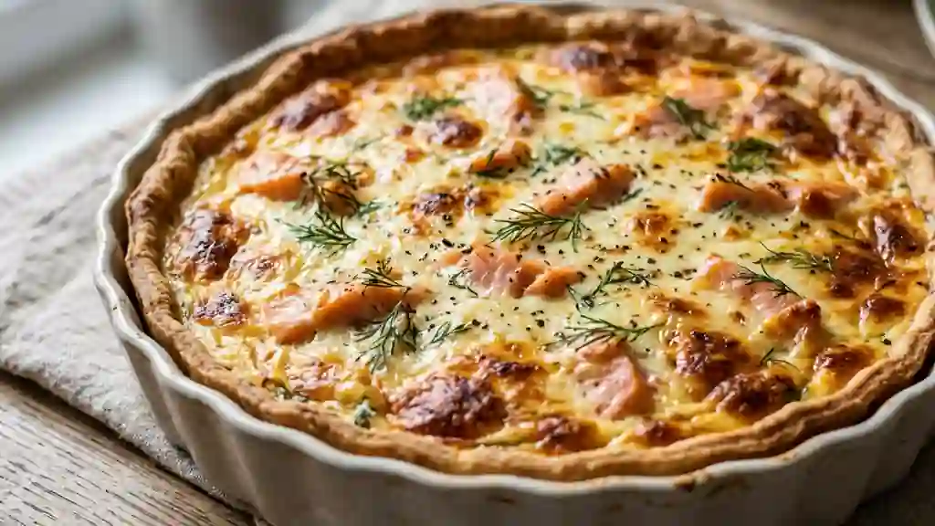 Tarte onctueuse au saumon fumé et mozzarella - Photo de présentation