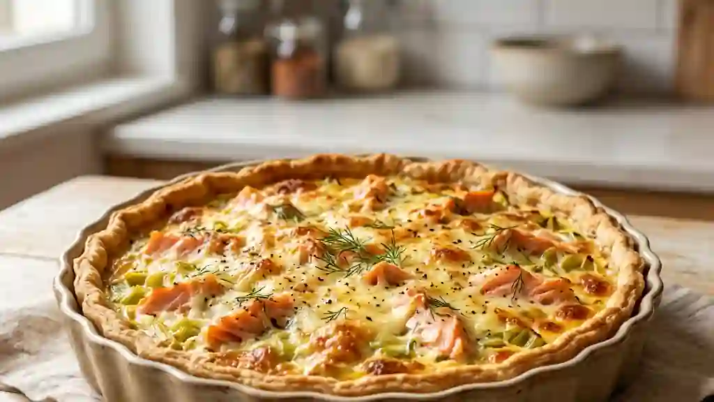 Tarte Onctueuse Saumon Fumé et Poireaux - Photo de présentation