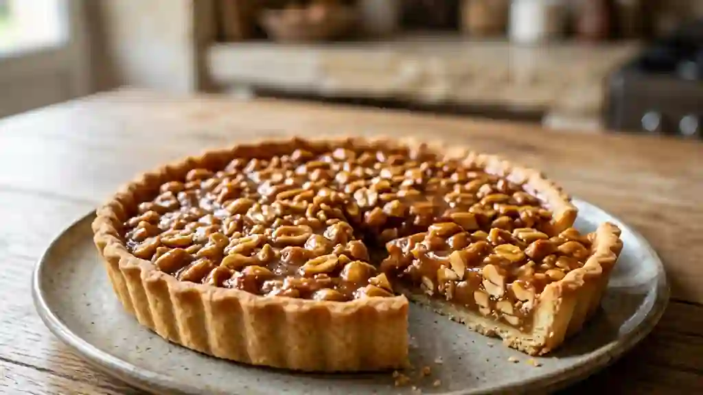 Tartelette croustillante au caramel cacahuète - Photo de présentation