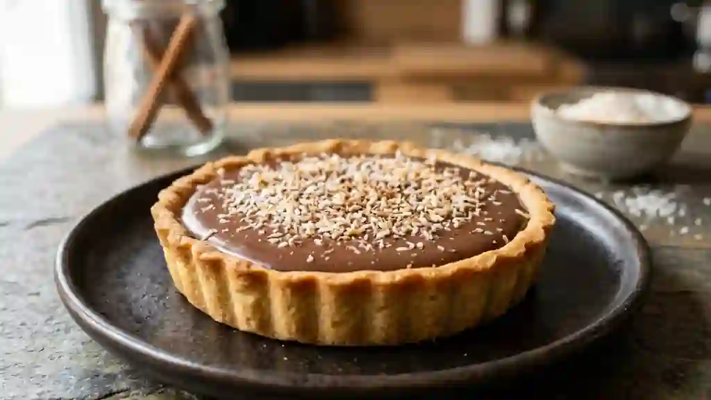 Tarte Fondante aux Deux Chocolats, Cannelle et Coco - Photo de présentation