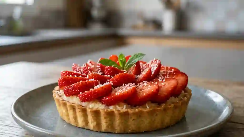 Tarte Fraise Coco Fondante - Photo de présentation