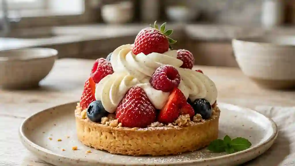 Tarte Sablée Fruits Rouges & Chantilly Aérienne - Photo de présentation