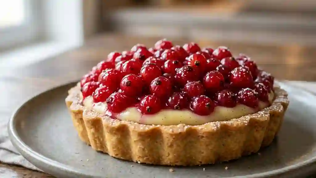 Tarte sablée aux groseilles acidulées - Photo de présentation