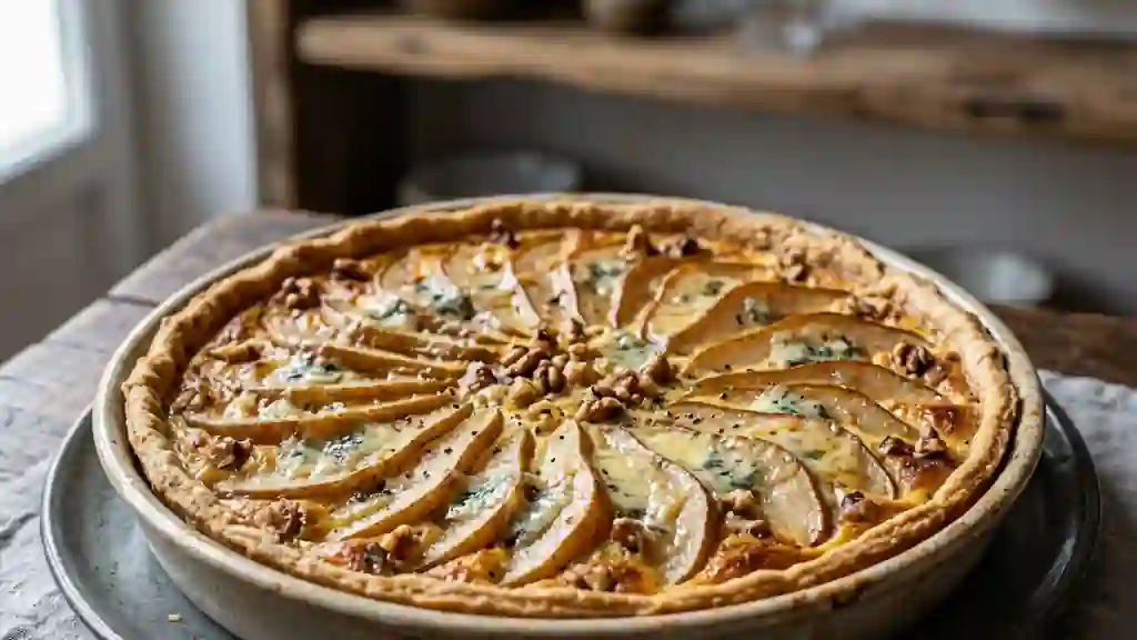 Tarte Fondante Poire et Fourme d'Ambert - Photo de présentation