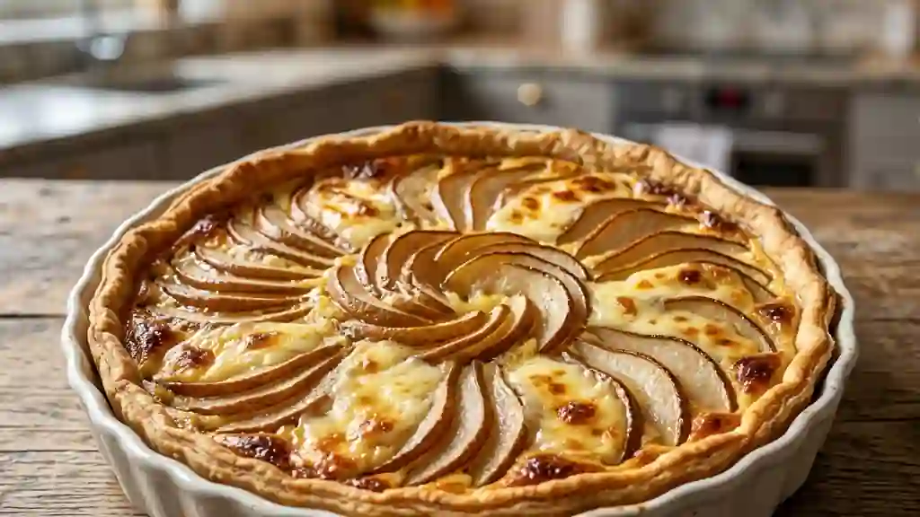 Tarte aux poires et Chaource fondant - Photo de présentation