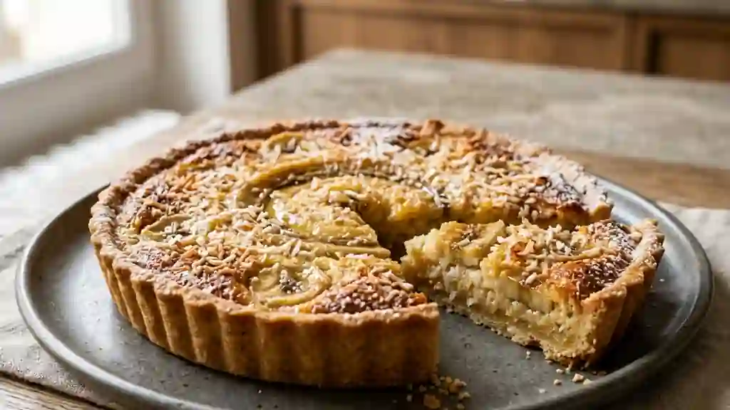 Tarte Banane Coco Fondante et Exotique - Photo de présentation