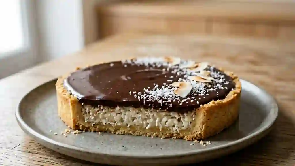 Tarte Bounty fondante chocolat coco - Photo de présentation