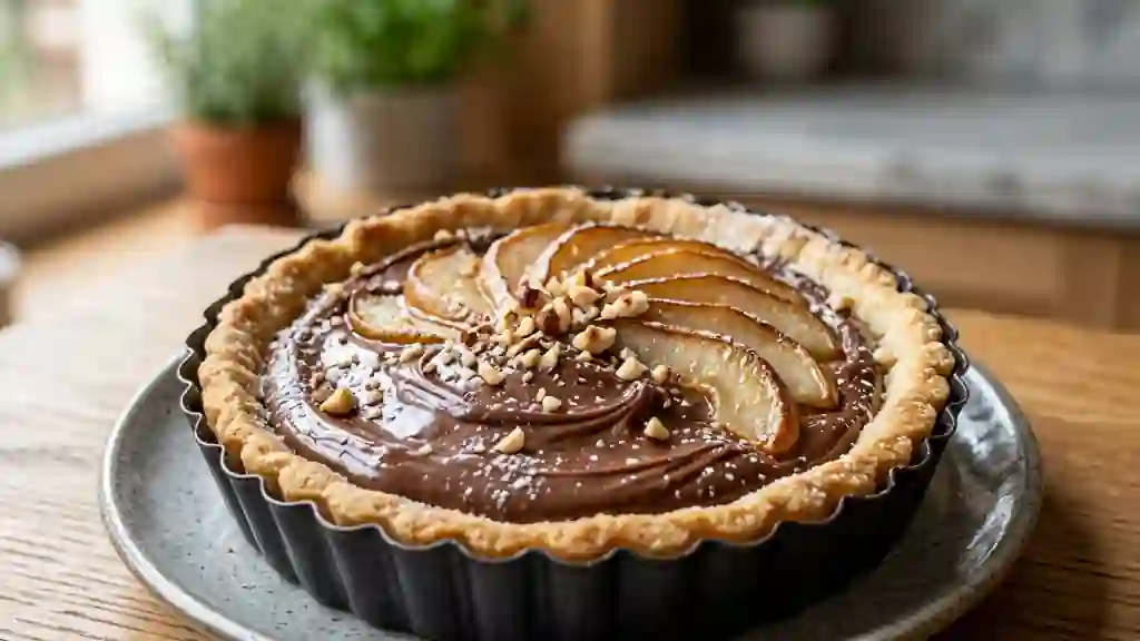 Tarte Poire Nutella Fondante - Photo de présentation