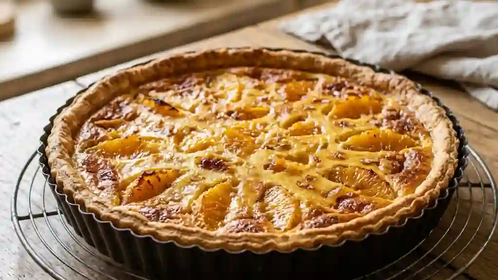 Tarte fondante à l'orange et crème onctueuse - Photo de présentation