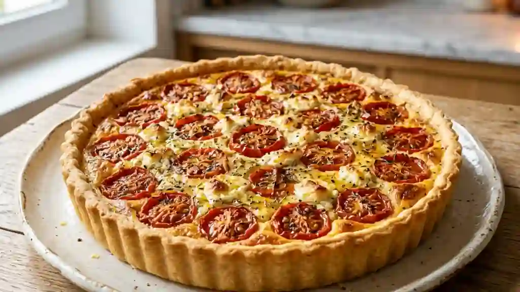 Tarte Levanna croustillante chèvre et tomate - Photo de présentation
