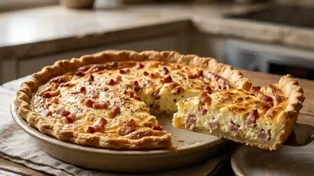 Tarte Lorraine Crémeuse aux Lardons - Photo de présentation