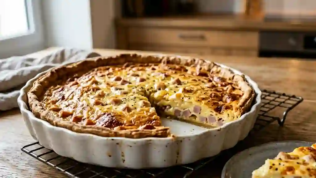Quiche au Jambon Fondante et Fromagée - Photo de présentation