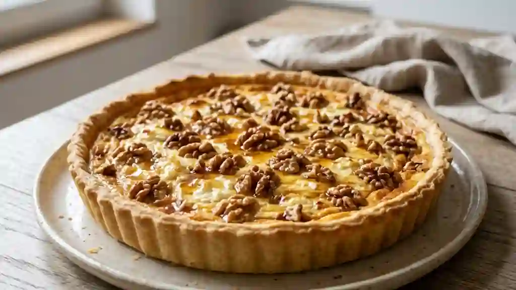 Tarte Majuau fondante au chèvre et noix - Photo de présentation
