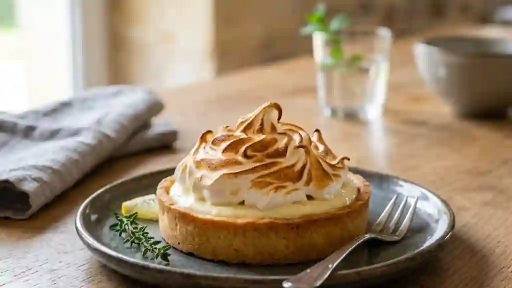 Tarte nuage au fromage blanc et meringue - Photo de présentation